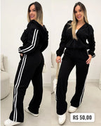 Conjunto Moleton Listrado ( Peça inclusa no Queimão  de Inverno )